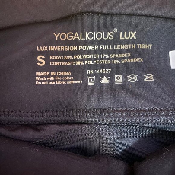 Yogalicious LUX Black High-Rise Drawstring Leggings | Women’s Size S - Picture 9 of 9